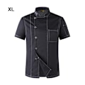 Miniatyrbild 3 av 5: 1/2/3 Svart Lätt att rengöra Chef Coat Button Chef Uniformer För black xl 1Set