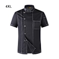 Miniatyrbild 3 av 5: 1/2/3 Svart Lätt att rengöra Chef Coat Button Chef Uniformer För black 4xl 1Set