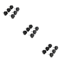 Miniatyrbild 3 av 5: 1/2/3/5 3 par Snygga högklackade tips Taps Skoreparation Black 10x11mm 3Set