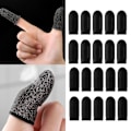 Miniatyrbild 4 av 5: 1/2/3/5 20 delar Gaming Finger Sleeves Anti Sweat Andas Black 45 x 25mm 1Set