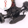 Miniatyrbild 5 av 5: 1/2/3/5 RC Body Shell Clips R Shape för 1/10 RC racingbil red length 24mm 5Set