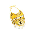 Miniatyrbild 1 av 5: 1/2/3 Magdanskostymer BH Halter Top Sequin Performance Yellow 1Set