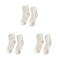 Miniatyrbild 4 av 5: 1/2/3/5 10 stycken extra tjocka och elastiska mjuka strumpor White 3PCS