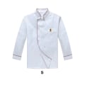 Miniatyrbild 5 av 5: Kockkläder i polyester Mjuka och andas för komfort unisex white（long sleeve） M