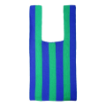 Miniatyrbild 2 av 5: 1/2 randmönster dam axelväska Handväska kvinnor Green Blue strip 1Set