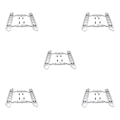 Miniatyrbild 3 av 5: 1/2/3/5 legering sidokollision Step Board pedaler för 1/10 axial Silver 5Set
