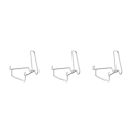 Miniatyrbild 5 av 5: 1/2/3/5 Multipurpose Display Stand Support för skyltfönstershow Silver 3x4.5x4.5cm 3Set