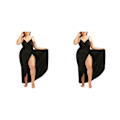 Miniatyrbild 1 av 5: 1/2/3/5 Transform Beach Look mångsidig och elegant strand black XXL 2Set