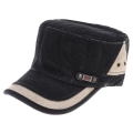Miniatyrbild 3 av 5: Unisex Herr Dam Fritid Bomull För Army Flat Top Cadet Cap Black