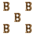 Miniatyrbild 1 av 5: 1/2/3/5 Handgjorda träbokstäver Dörrnummer Alfabetbokstav letter B 5Set