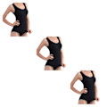 Miniatyrbild 4 av 5: 1/2/3 Damväst Fitness Bröststöd Toppar Andas Black S 3PCS
