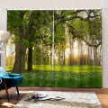 Miniatyrbild 3 av 5: 1/2 Digital Printing 3D Gardindraperier för vardagsrummet i sovrummet Big Tree 1Set