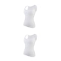 Miniatyrbild 4 av 5: 1/2/3 Damväst Fitness Bröststöd Toppar Andas White M 2PCS