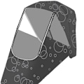 Miniatyrbild 3 av 5: 1/2 Regnskydd Buggy Cover Väder För Shield Blue 100x58x50cm 1Set