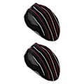 Miniatyrbild 2 av 5: 1/2 Kock Hatt Spis Cap Servitör Baker Head Wrap Restaurang Arbete Red Stripe 56-60cm 2Set