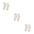 Miniatyrbild 1 av 5: 1/2/3/5 10 stycken extra tjocka och elastiska mjuka strumpor White 3PCS