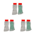Miniatyrbild 3 av 5: 1/2/3/5 Ergonomiska 5-tå skärtåliga strumpor för utomhusbruk Gray green red bind 3Set