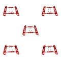 Miniatyrbild 3 av 5: 1/2/3/5 legering sidokollision Step Board pedaler för 1/10 axial Red 5Set