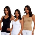 Miniatyrbild 3 av 5: 1/2/3 Damväst Fitness Bröststöd Toppar Andas Skin Color XXL 1 Pc