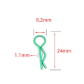 Miniatyrbild 2 av 5: 1/2/3/5 RC Body Shell Clips R Shape för 1/10 RC racingbil green length 24mm 1Set