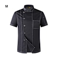 Miniatyrbild 3 av 5: 1/2/3 Svart Lätt att rengöra Chef Coat Button Chef Uniformer För black m 1Set