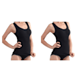 Miniatyrbild 1 av 5: 1/2/3 Damväst Fitness Bröststöd Toppar Andas Black XXL 2PCS