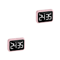 Miniatyrbild 2 av 5: 1/2/3/5 ABS Justerbar Volym Väckarklocka Med Radio - LED Stor pink 501 2PCS