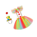 Miniatyrbild 3 av 5: 1/2/3 Barn Tjej Clown Kostym Mesh Tutu Klänning Outfits med topp Size S 1Set