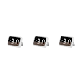 Miniatyrbild 4 av 5: 1/2/3/5 ABS Justerbar Volym Väckarklocka Med Radio - LED Stor White alarmFY502 3PCS