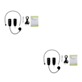 Miniatyrbild 4 av 5: 1/2 Mikrofon Headset System Head Mounted Call Center Mic För 2Set