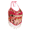 Miniatyrbild 5 av 5: 1/2/3 Magdanskostymer BH Halter Top Sequin Performance Rosy 1Set