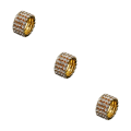 Miniatyrbild 1 av 5: 1/2/3/5 Stretch Crystal Ring Utsökt inläggning för Elegant golden 4 rows 3PCS