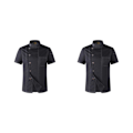 Miniatyrbild 3 av 5: 1/2/3 Svart Lätt att rengöra Chef Coat Button Chef Uniformer För black 4xl 2Set
