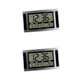 Miniatyrbild 4 av 5: 1/2 Digital Väckarklocka Nattställ Timer 12/24H Timing Vägg Silver Black 2PCS