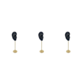 Miniatyrbild 3 av 5: 1/2/3 Örhänge Display Stand Human Ear Model Stud Holder Showcase Right Ear Black Height: 18cm 3Set