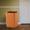 Miniatyrbild 3 av 5: Sophink fyrkantig rottingstil för toalett i vardagsrummet Orange Large