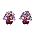 Miniatyrbild 4 av 5: 1/2 Mini Crystal Money Tree Bonsai Style Feng Shui Tree Home 2PCS