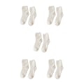 Miniatyrbild 1 av 5: 1/2/3/5 10 stycken extra tjocka och elastiska mjuka strumpor White 5PCS