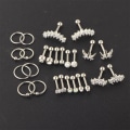Miniatyrbild 2 av 5: 1/3 13 par 16G örhängen 8 mm 6 mm Tragus skivstång för kvinnor 26 pcs Silver tone 1 Pc