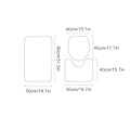 Miniatyrbild 3 av 5: 1/2 3pack/lot Halkfri Chenille Badmatta Lätt att installera PJ210906-A001 1Set