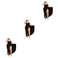 Miniatyrbild 3 av 5: 1/2/3/5 Transform Beach Look mångsidig och elegant strand black XL 3Set