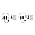 Miniatyrbild 2 av 5: 1/2 Mikrofon Headset System Head Mounted Call Center Mic För 2Set