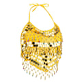 Miniatyrbild 2 av 5: 1/2/3 Magdanskostymer BH Halter Top Sequin Performance Yellow 1Set