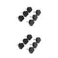 Miniatyrbild 2 av 5: 1/2/3/5 3 par Snygga högklackade tips Taps Skoreparation Black 16x16mm 2Set