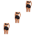 Miniatyrbild 5 av 5: 1/2/3/5 Och kurvformiga Push Up-underkläder för kvinnor för sexiga och black XL 3PCS