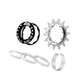 Miniatyrbild 4 av 5: 1/2/3/5 14T Single Speed ​​Svänghjul Adapter Kassett distanser silver 14T 5PCS