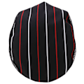 Miniatyrbild 4 av 5: 1/2 Kock Hatt Spis Cap Servitör Baker Head Wrap Restaurang Arbete Red Stripe 56-60cm 1Set