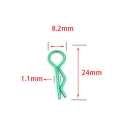Miniatyrbild 4 av 5: 1/2/3/5 RC Body Shell Clips R Shape för 1/10 RC racingbil black length 24mm 1Set