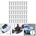 Miniatyrbild 2 av 5: 1/2/3/5 RC Body Shell Clips R Shape för 1/10 RC racingbil black length 24mm 1Set