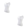 Miniatyrbild 2 av 5: 1/2/3 Damväst Fitness Bröststöd Toppar Andas White M 2PCS